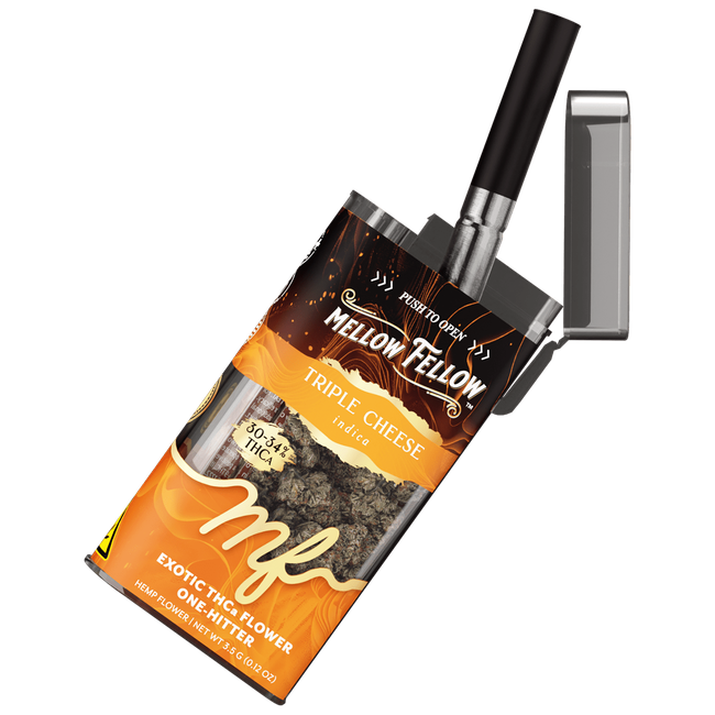 THCa 3.5g Exotic Flower + One Hitter - Triple Cheese (Indica)-gallery-38357207384270