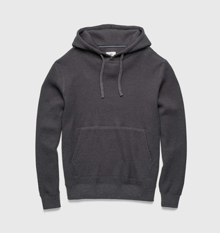 Ivan Waffle Thermal Hoodie - Charcoal Heather