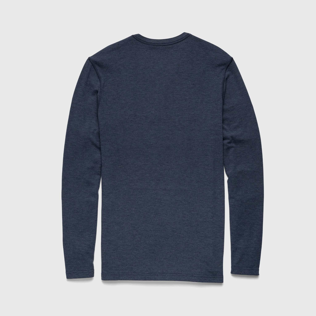 Sean Ultra Soft Classic Henley - Navy Heather-gallery-44013876838658
