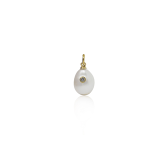 14k Baroque Pearl Charm