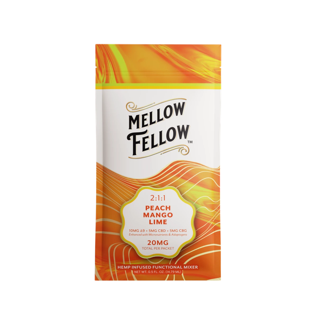 Delta 9 + CBD & CBG Mixers 10pc - Peach Mango Lime-gallery-38665798582478