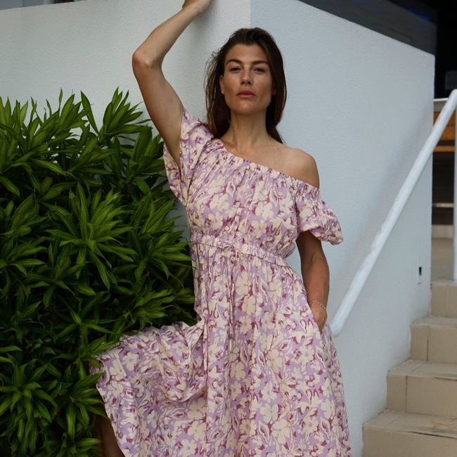 Sofi Off Shoulder Dress - Limited Edition Print-gallery-56746570907965