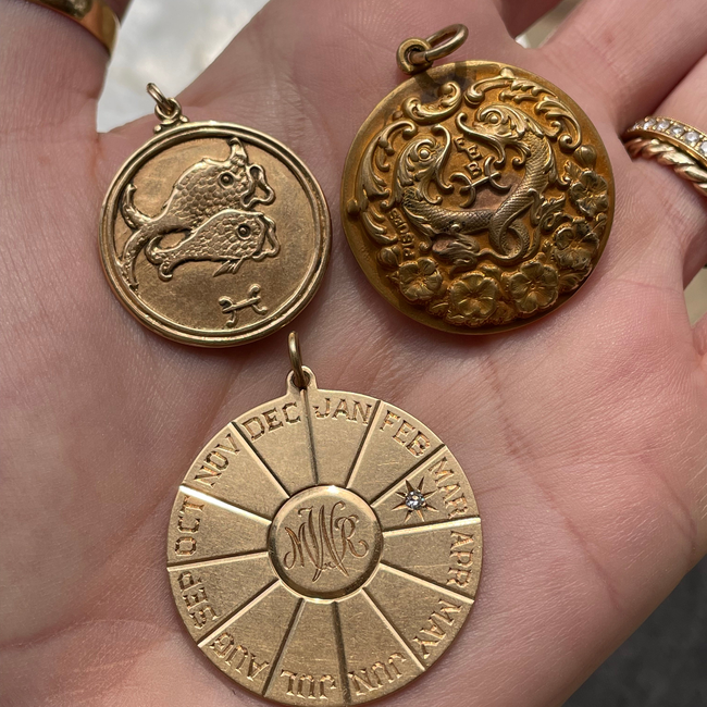 Vintage Tiffany 14K Diamond Calendar Charm-gallery-45118049157435