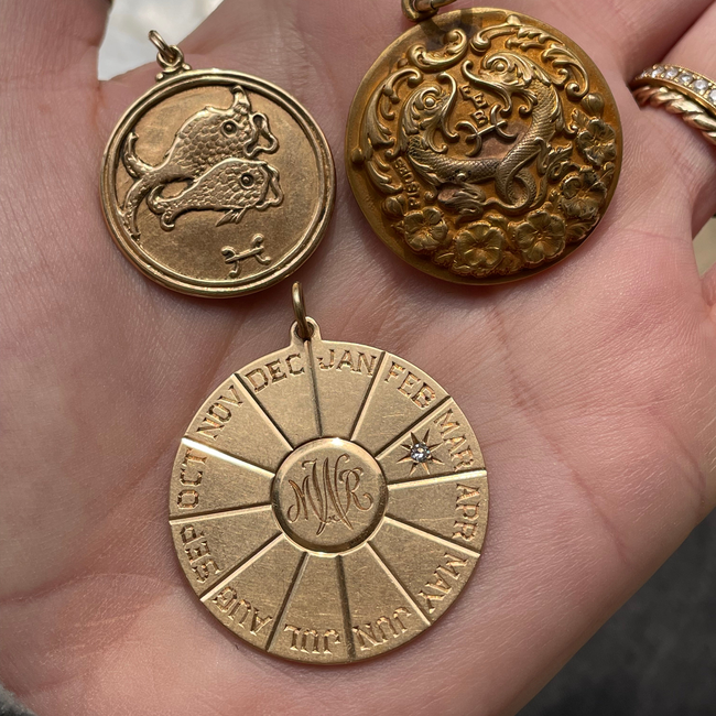 Vintage Tiffany 14K Diamond Calendar Charm-gallery-45118049157435