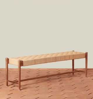 Ingrid Basketweave Bench