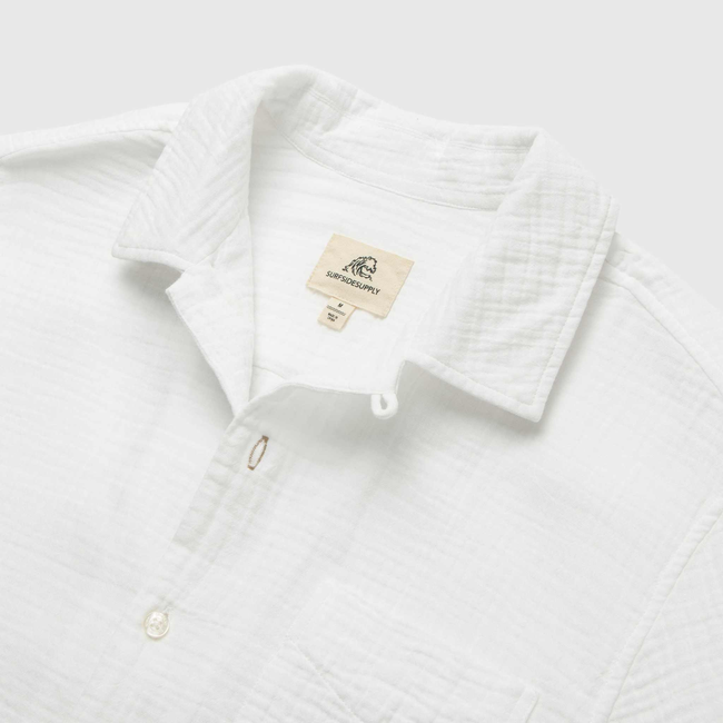 Mariner Camp Collar Shirt - White-gallery-42414895202562