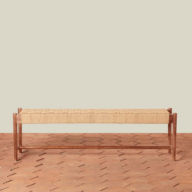 Ingrid Basketweave Bench-gallery-60034379055474