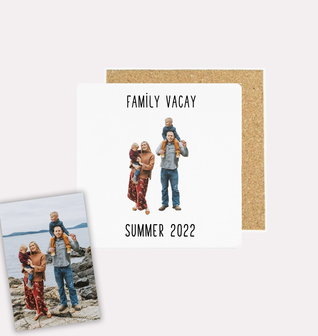 Custom Photo Square Ceramic Coaster Set (Background Removed)