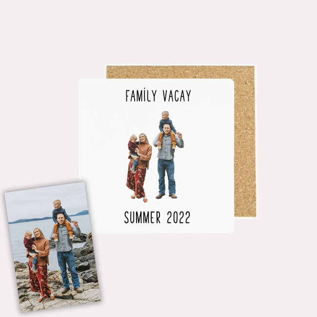 Custom Photo Square Ceramic Coaster Set (Background Removed)-gallery-38587367981279