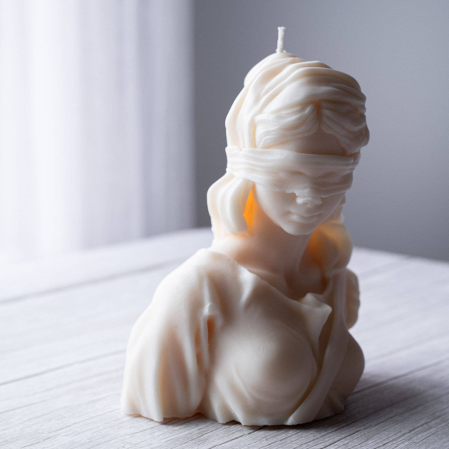 Blind Lady Justice Statue Candle-gallery-32624155623490