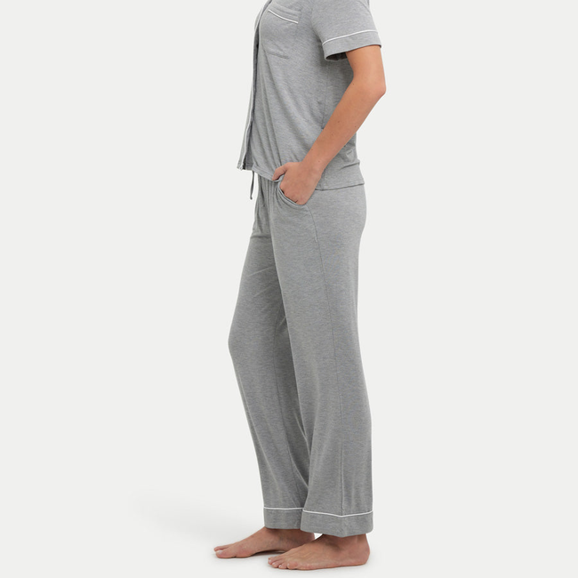 Short Sleeve Bamboo Pajama Set with Pants-gallery-41439019204848