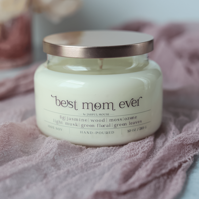 Best Mom Ever Soy Candle Fig + Jasmine + Moss - 10 oz-gallery-31320583241798