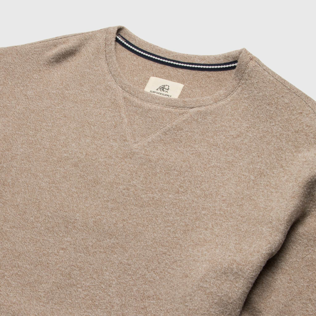 Butch Cashmist Crewneck - Camel Heather-gallery-44025214468354
