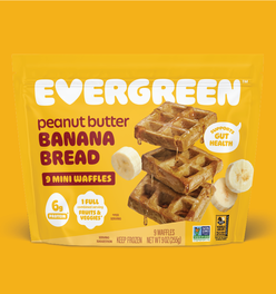 Peanut Butter Banana Bread Mini Waffles