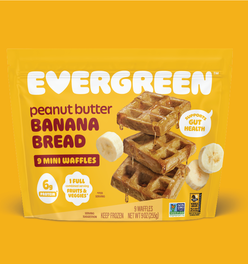 Peanut Butter Banana Bread Mini Waffles