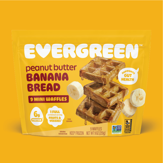 Peanut Butter Banana Bread Mini Waffles