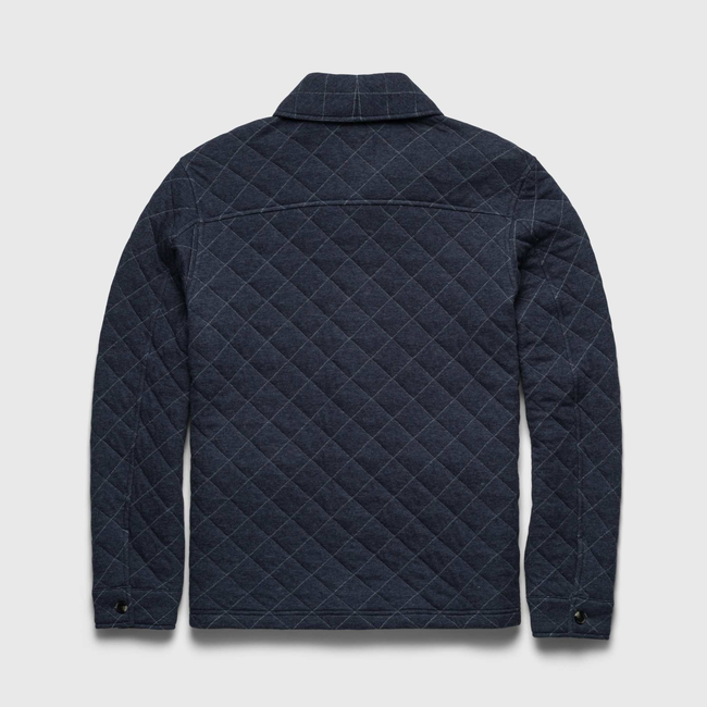 Austin Quilted Shawl Cardigan – Navy Heather-gallery-44470651355394