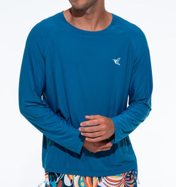 Ultralight UPF Activity Shirt | Mens Long-Sleeve UV Sun Protection | Deep Ocean