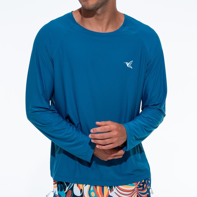 Ultralight UPF Activity Shirt | Mens Long-Sleeve UV Sun Protection | Deep Ocean-gallery-37537986707613