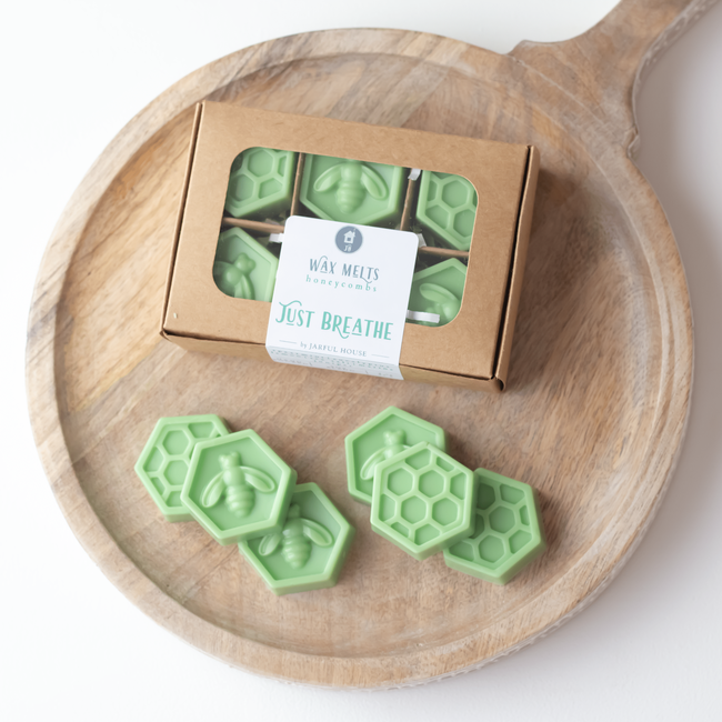Just Breathe Wax Melts Honeycombs Pack of 6 - Eucalyptus + Lemon + Juniper-gallery-29494984376390
