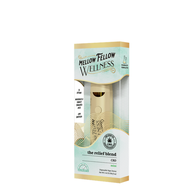 The Relief Blend - 1ml CBD Disposable Vape (Mint)-gallery-37475634970830