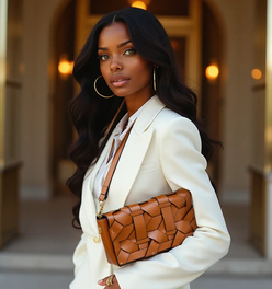 THE ZENOBIA WOVEN CLUTCH