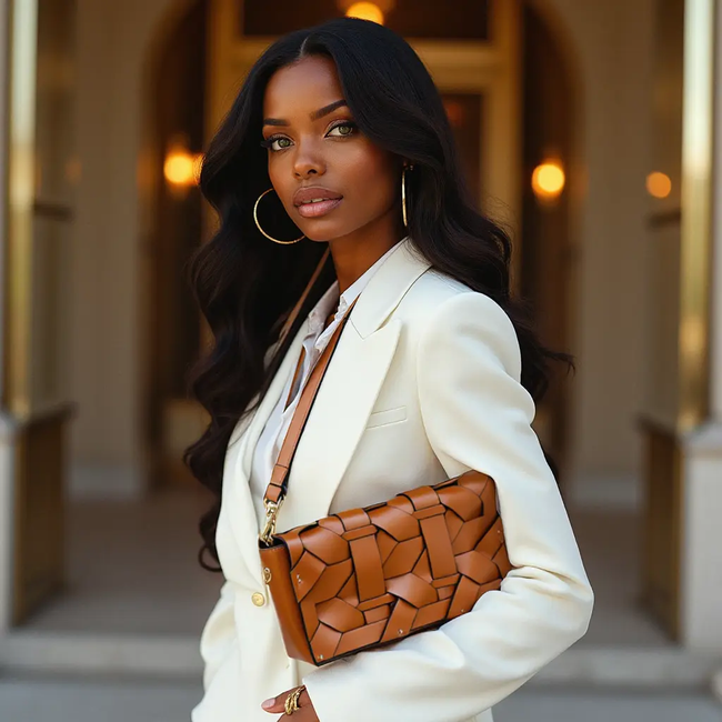 THE ZENOBIA WOVEN CLUTCH-gallery-34999142154285