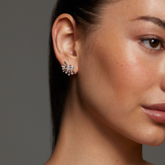 STELLAR HALO CZ STUD EARRINGS-gallery-48486113837315