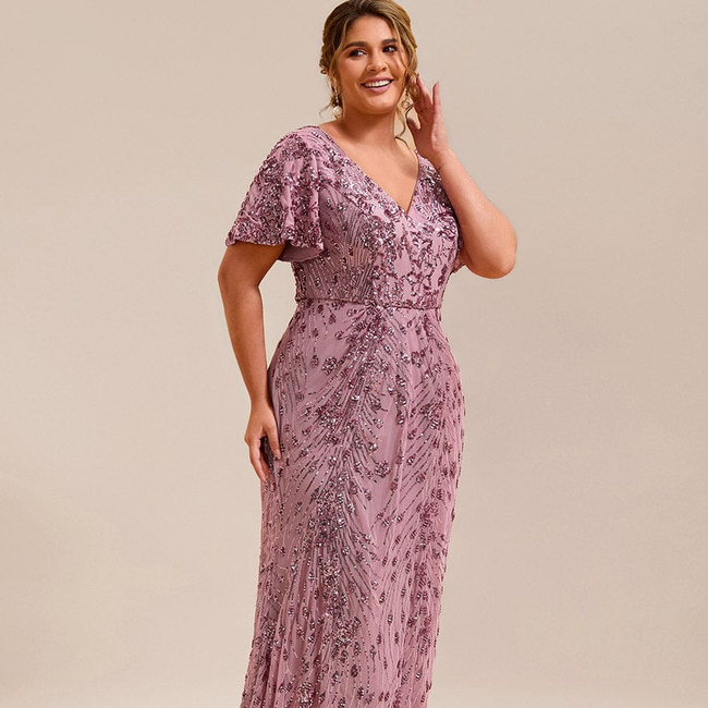 pretty PALMER|Plus Size Sequin Mermaid Formal Dress-gallery-34041154142282