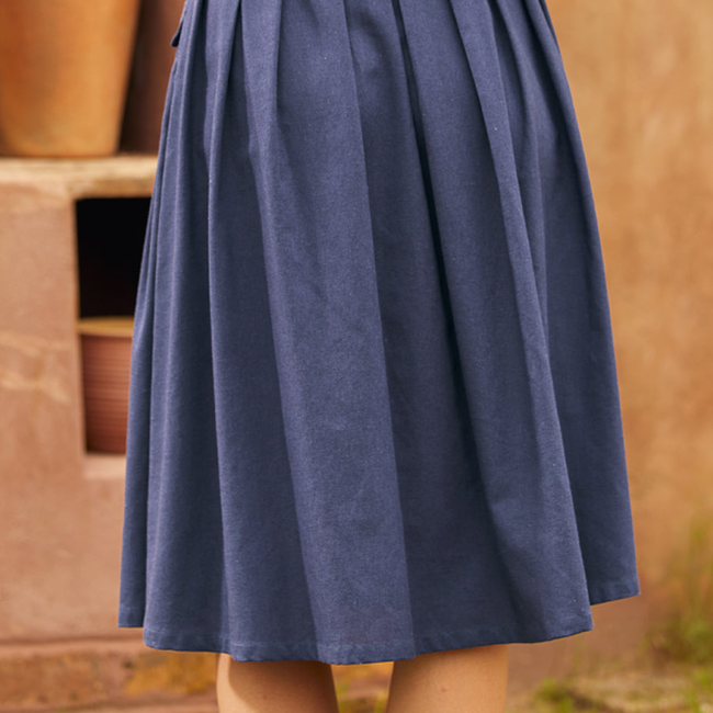 Effortless Feature Midi Skirt-gallery-36511556206763