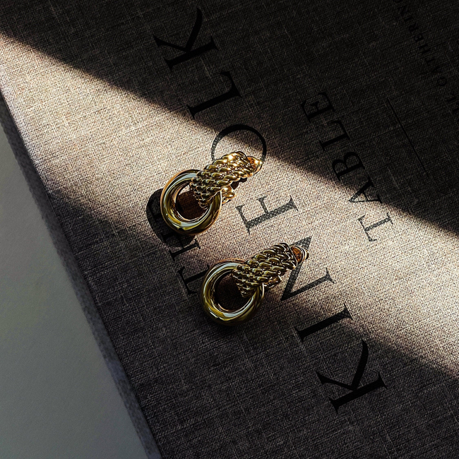 Chunky Knot Earring-gallery-31654083723339