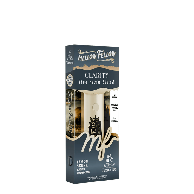 Clarity Blend - Live Resin 1ml Disposable Vape - Lemon Skunk (Sativa Dominant)-gallery-37327675588814