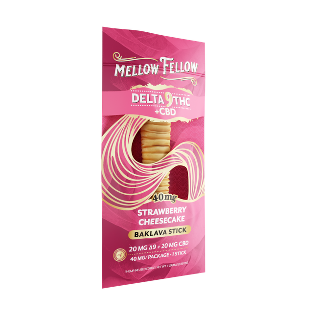 Delta 9 THC + CBD Baklava Sticks - Strawberry Cheesecake 40mg-gallery-37933135429838