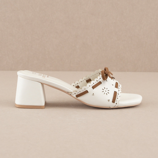 The Breda | White Sweet low heel sandal-gallery-34702115635377