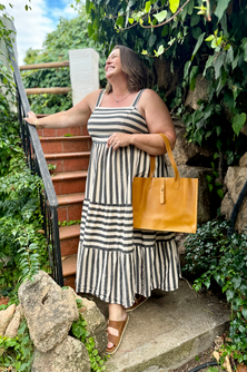 CUSTOM BRANDED | Large Leather Handbag | Brown Leather
