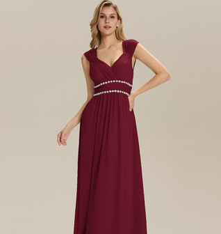 ever ZELINA|Backless Chiffon Sleeveless Bridesmaid Dress