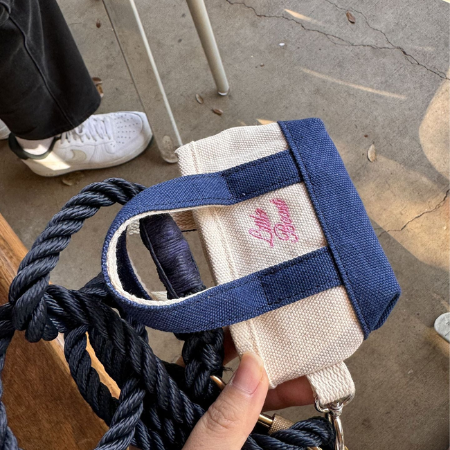 The Little Beast Poop Bag Tote - Navy-gallery-60478395744542
