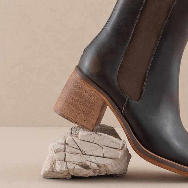 The Olivia | Espresso Chelsea Heel Boots-gallery-36397652803761