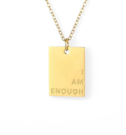 I AM ENOUGH Gold Necklace