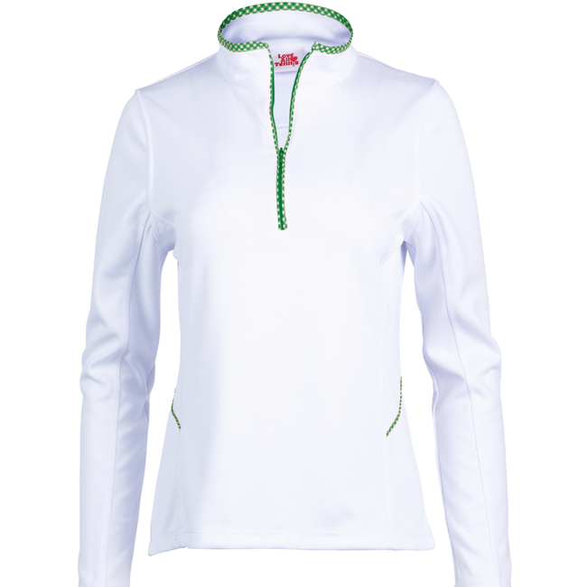 Love All Tennis Women's Tracy 1/4 Zip Jacket Resort Gingham-gallery-68107086528593