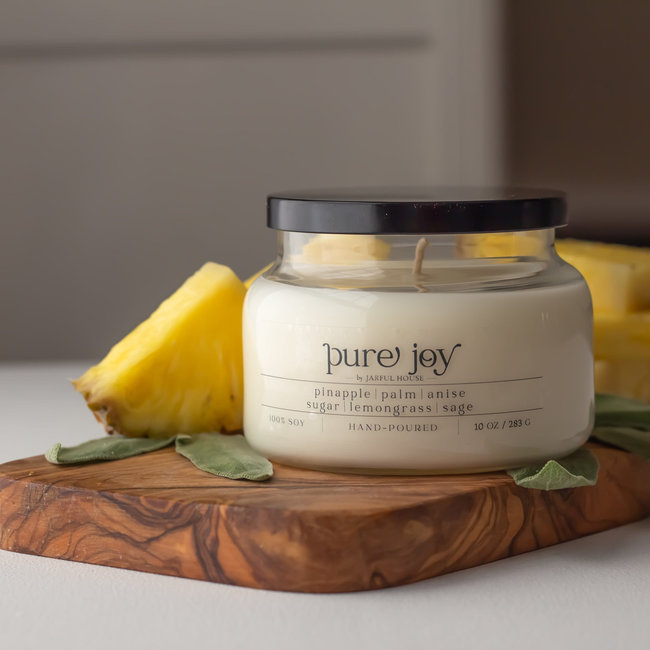 Pure Joy Soy Candle Pineapple + Sage + Anise - 10 oz.-gallery-28933286428742