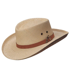 Scala Bunker - Palm Straw Gambler Hat