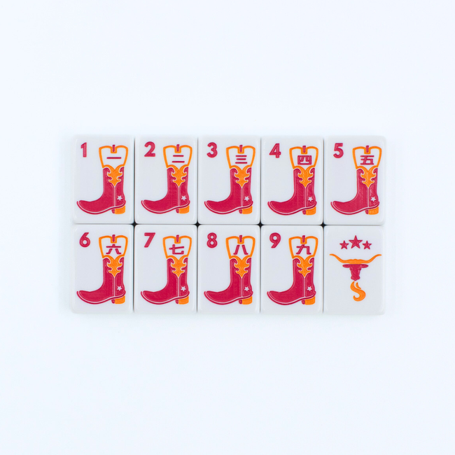 THE TEXAS SERIES | Mahjong with Lone Star Flair | Mesquite White Tile-gallery-50981888721207