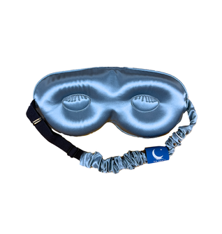 Sia Silk® Sleep Mask with extra deep eye cups for long lashes  - Stormy Blue