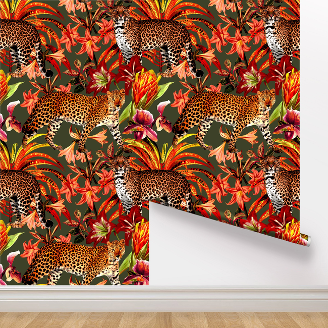 Peel and Stick Wallpaper - Pantera / Forest-gallery-30560001851505