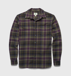 Brian Flannel Plaid Shirt - Grape Combo