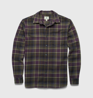 Brian Flannel Plaid Shirt - Grape Combo