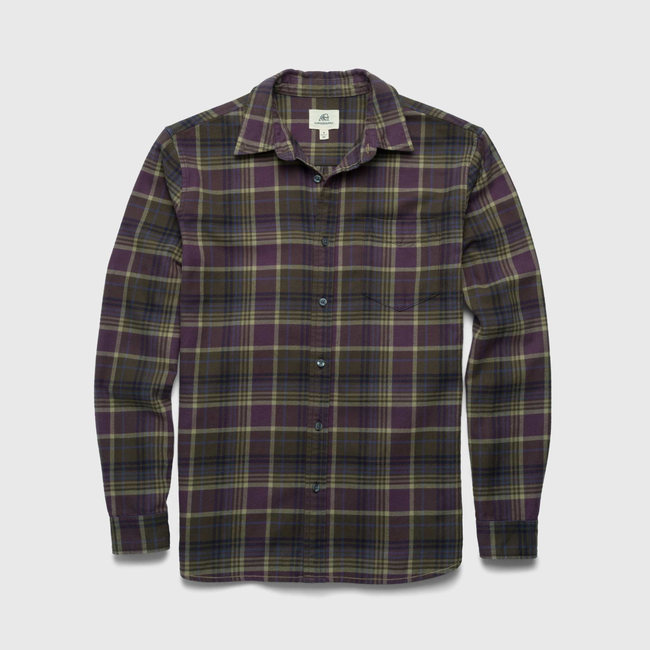 Brian Flannel Plaid Shirt - Grape Combo-gallery-44084184645890