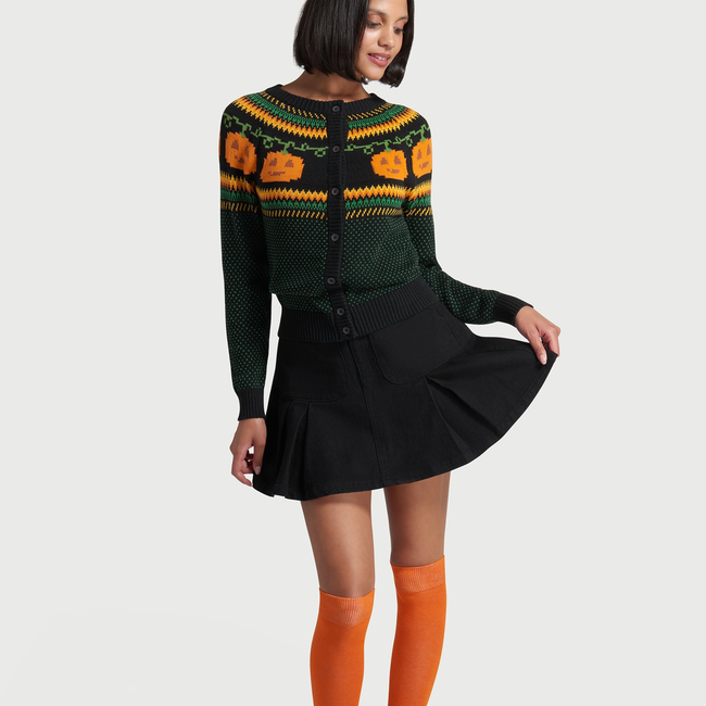 Give 'Em Pumpkin To Talk About Fair Isle Cardigan-gallery-37010597773483