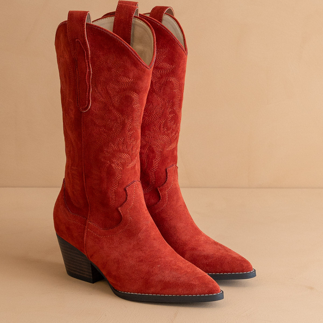 The Amaya | Red Classic Cowgirl Boot-gallery-38019697868977